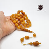 Antique Amber Egg Shape 12x14 mm Islamic Prayer Beads