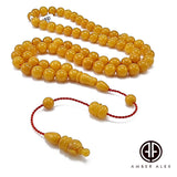 Antique Amber Round Shape 8.5mm Islamic Prayer Beads
