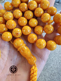 Antique Amber Round Shape 12 mm Islamic Prayer Beads