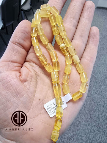 Yellow Amber Barrel Shape 6.5mm Islamic Prayer