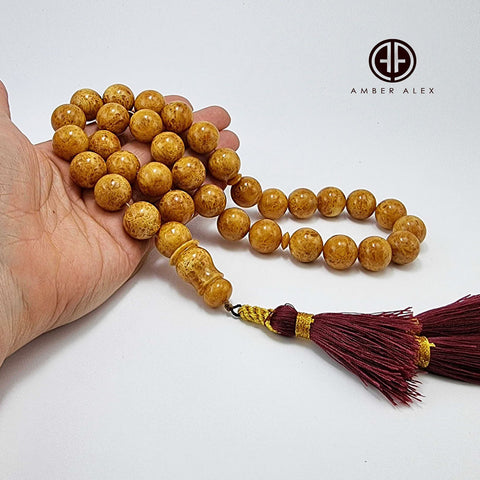 Antique Amber Round Shape 16 mm Islamic Prayer Beads