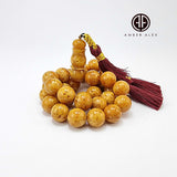 Antique Amber Round Shape 16 mm Islamic Prayer Beads