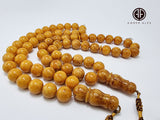 Antique Amber Round Shape 14 mm Islamic Prayer Beads