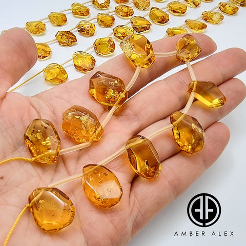 Cognac Amber Free Shape Bead