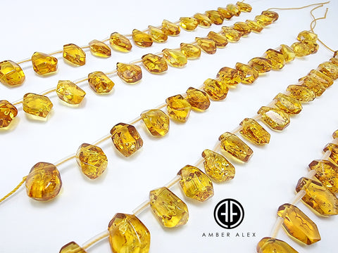 Cognac Amber Free Shape Bead