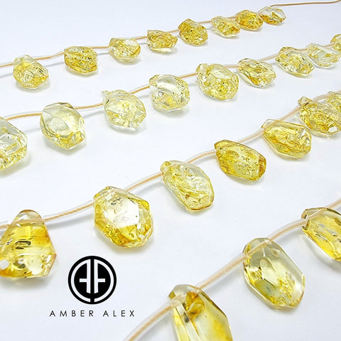 Lemon Amber Free Shape Bead