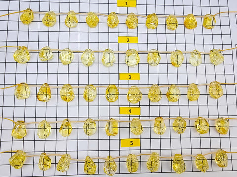 Lemon Amber Free Shape Bead