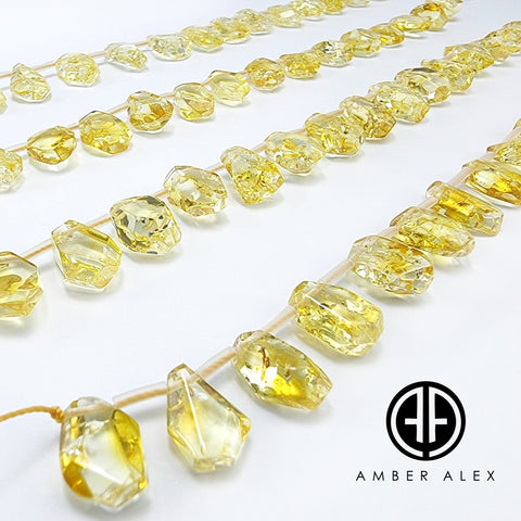 Lemon Amber Free Shape Bead