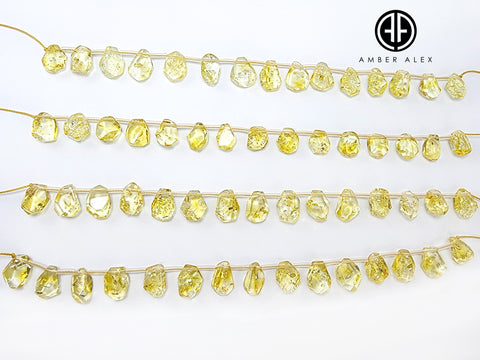 Lemon Amber Free Shape Bead