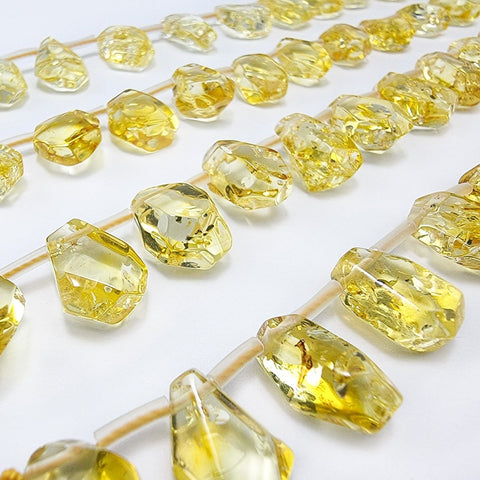 Lemon Amber Free Shape Bead