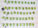 Green Amber Free Shape Faceted Beads