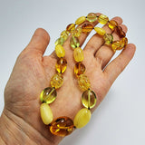Multi-Color Amber Nuggets Beads Necklace
