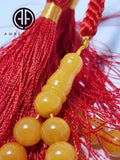 Antique Amber Round Shape 8 mm Islamic Prayer Beads