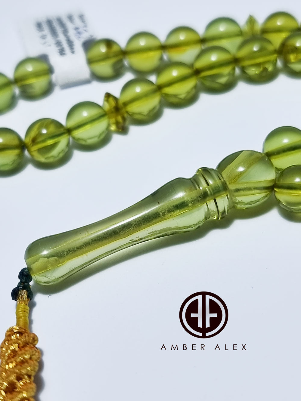 Green Amber Round Shape Beads 7mm Islamic Prayer Beads