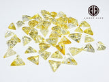 Lemon Amber Free Triangle Shape Cabochons