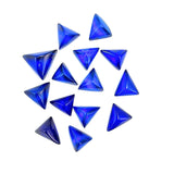 Blue Amber Triangle Cabochons