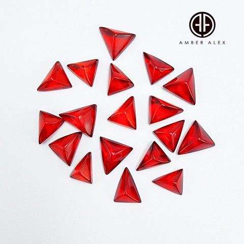 Red Amber Triangle Shape Cabochons