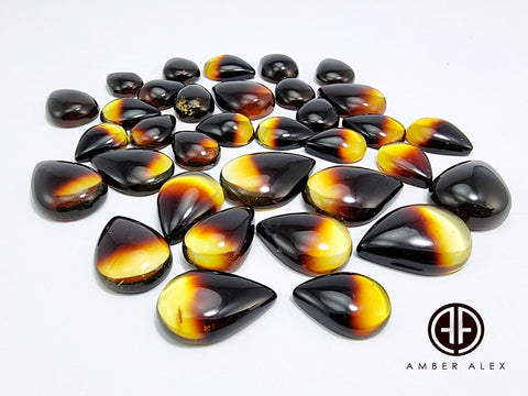 Gradient Amber Drop Cabochon