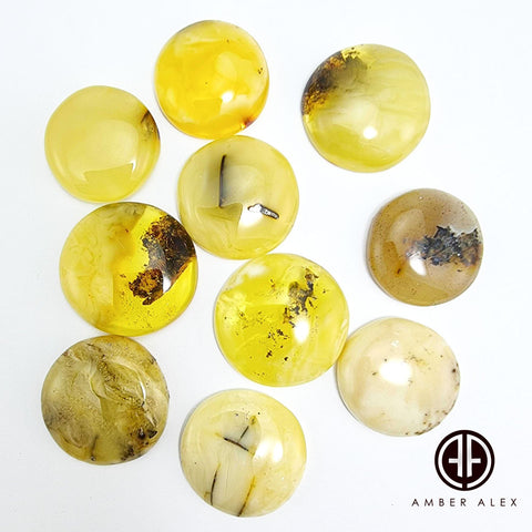 Milky Amber Free Shape Cabochons