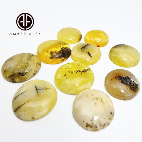 Milky Amber Free Shape Cabochons