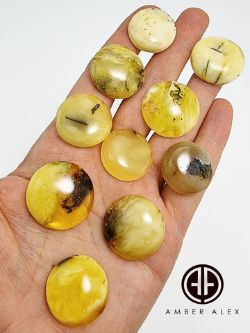 Milky Amber Free Shape Cabochons