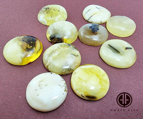 Milky Amber Free Shape Cabochons