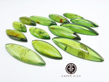 Green Amber Handmade Marquise Shape Cabochons