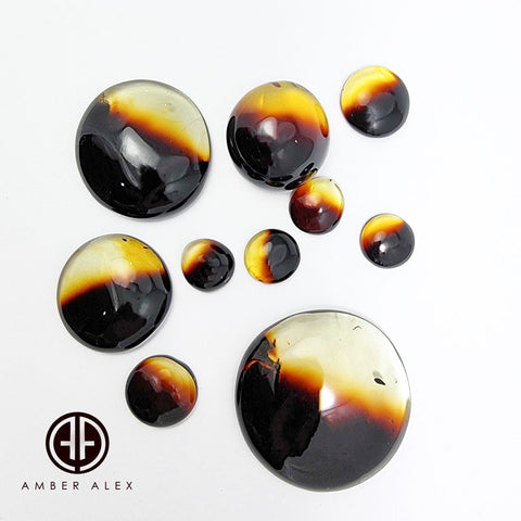 Gradient Amber Free Shape Round Cabochons