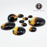 Gradient Amber Free Shape Round Cabochons