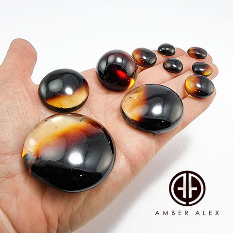 Gradient Amber Free Shape Round Cabochons