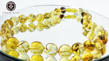 Natural Amber Baroque Necklace With Insect