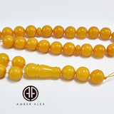 Antique Amber Round Shape 11 mm Islamic Prayer Beads