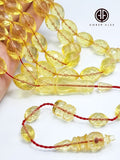 Transparent Amber Faceted Olive Shape 10 mm Islamic Prayer Beads