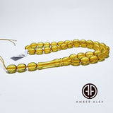 Transparent Amber Olive Shape 8x10 mm Islamic Prayer Beads