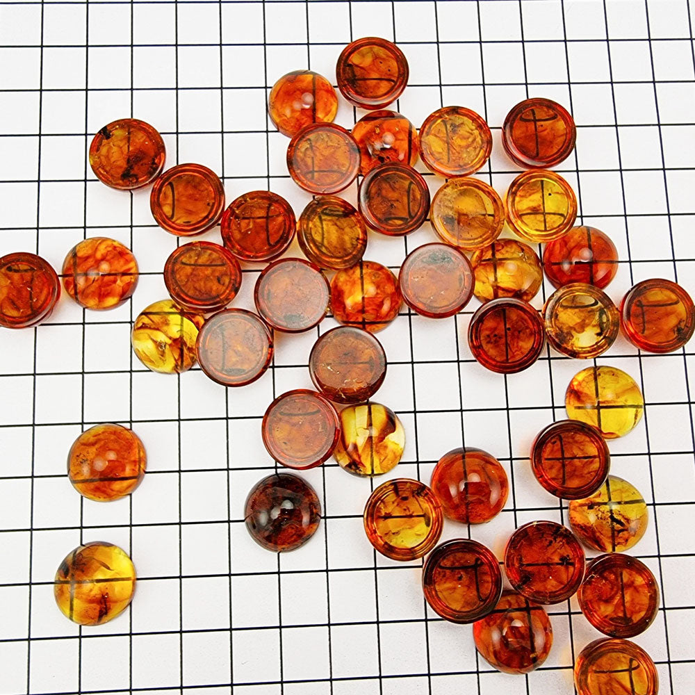 Cognac Amber Calibrated Round Cabochons