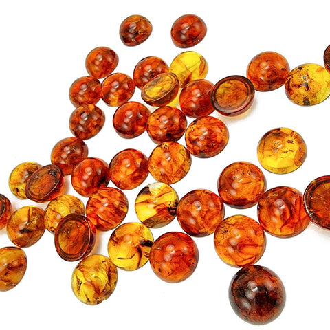 Cognac Amber Calibrated Round Cabochons