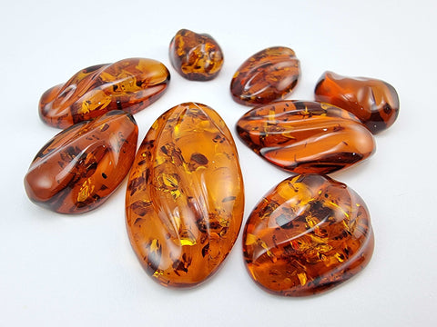 Cognac Amber Free Shape Cabochons