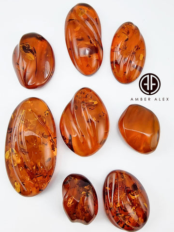 Cognac Amber Free Shape Cabochons