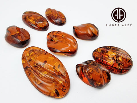 Cognac Amber Free Shape Cabochons