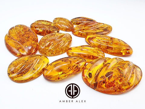 Cognac Amber Free Shape Cabochons