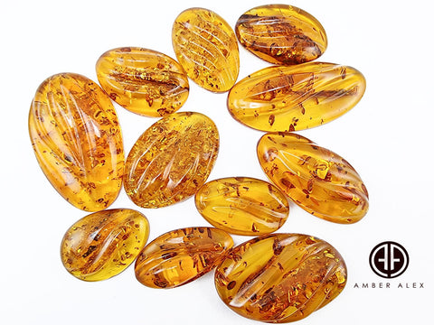 Cognac Amber Free Shape Cabochons