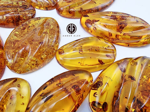 Cognac Amber Free Shape Cabochons