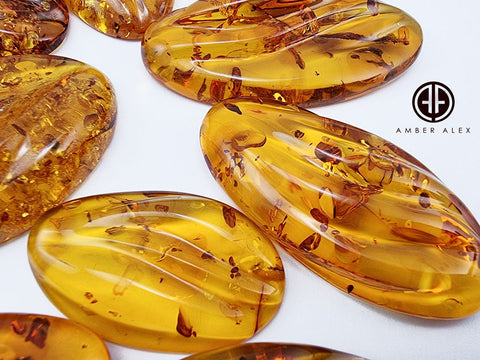 Cognac Amber Free Shape Cabochons