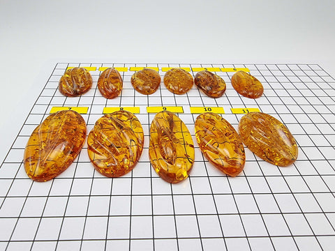 Cognac Amber Free Shape Cabochons