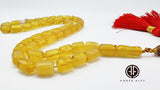 Transparent Amber Barrel Shape 8.5mm Islamic Prayer Beads