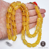 Transparent Amber Barrel Shape 8.5mm Islamic Prayer Beads