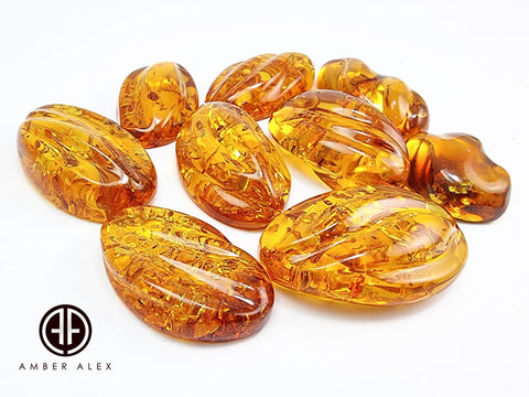 Cognac Amber Free Shape Cabochons