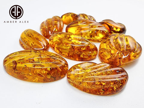 Cognac Amber Free Shape Cabochons