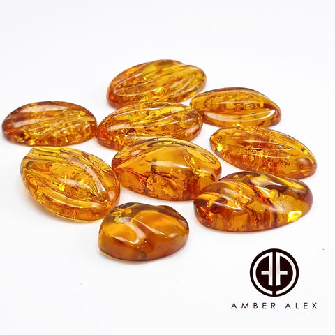 Cognac Amber Free Shape Cabochons