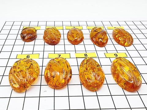 Cognac Amber Free Shape Cabochons